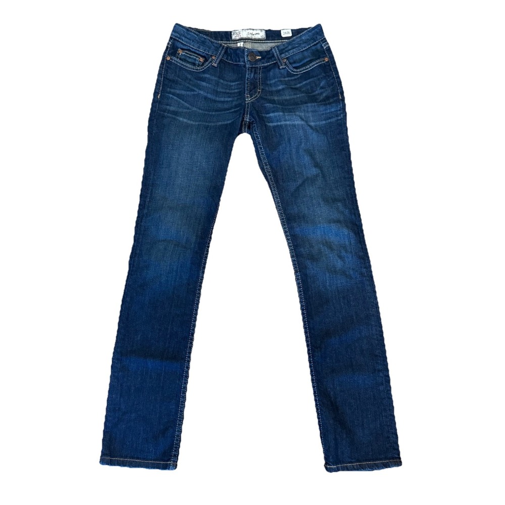 Buckle Women's Skinny Jeans - Dark Blue